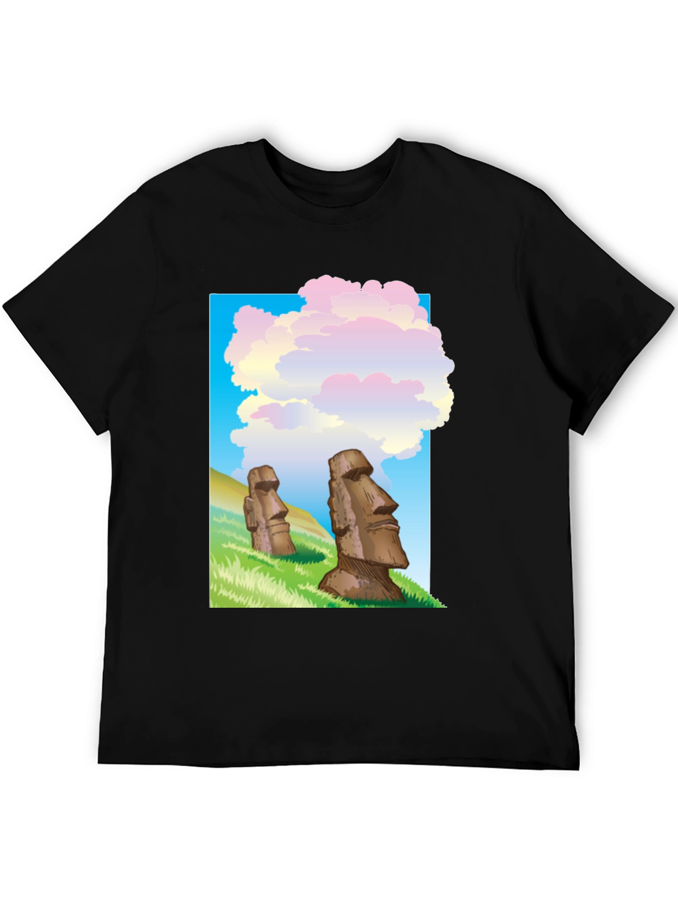 Moai Statue Graphic T-Shirt - Easter Island Design