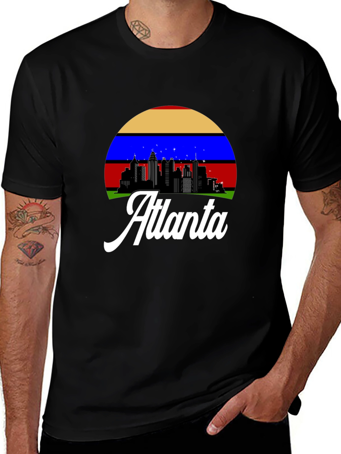 Atlanta Skyline Graphic Tee - Retro Style