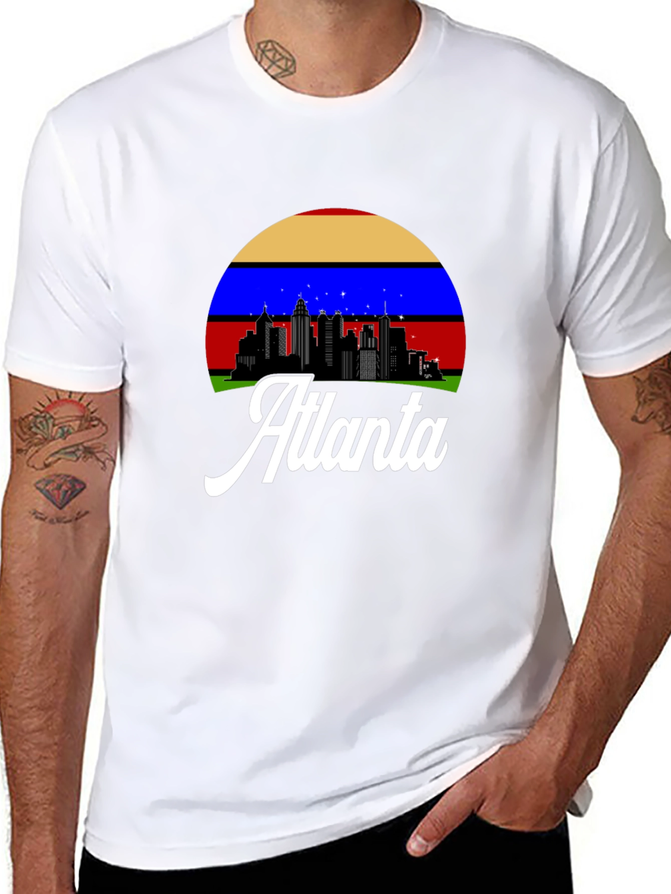 Atlanta Skyline Graphic Tee - Retro Style
