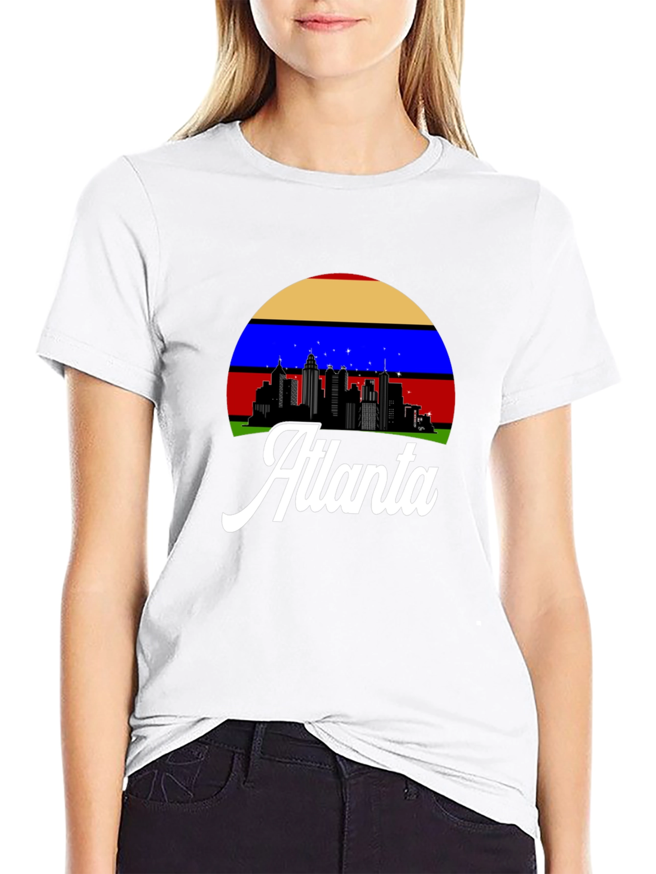 Atlanta Skyline Graphic Tee - Retro Style