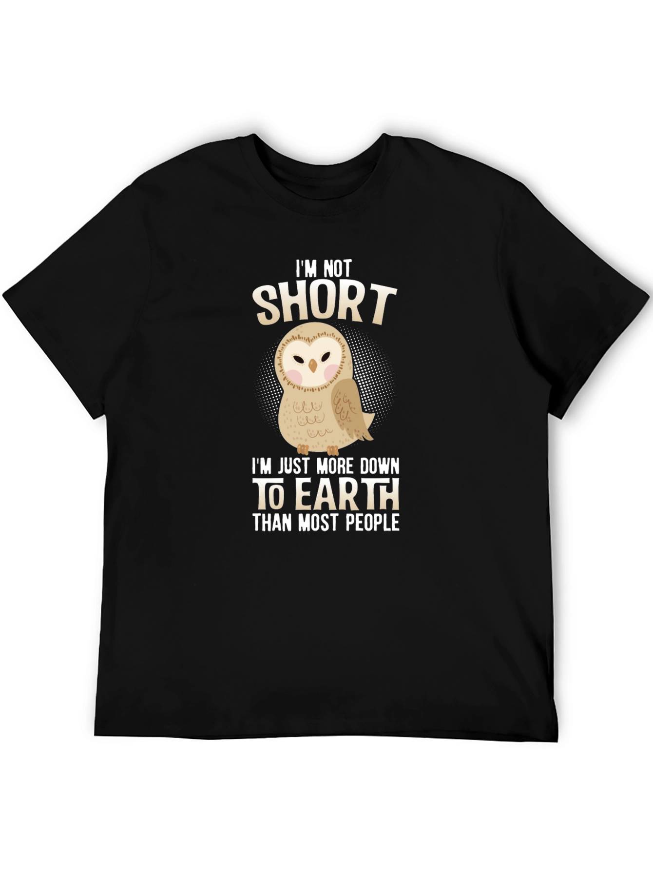 Im Not Short Owl Graphic T-Shirt