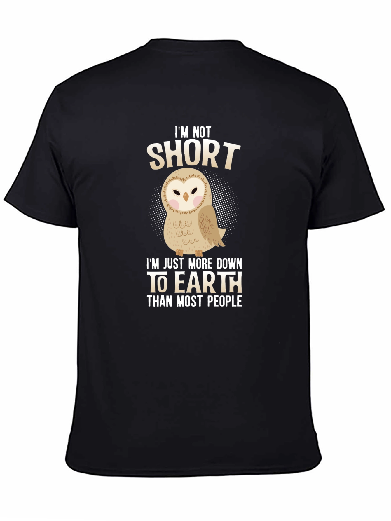 Im Not Short Owl Graphic T-Shirt
