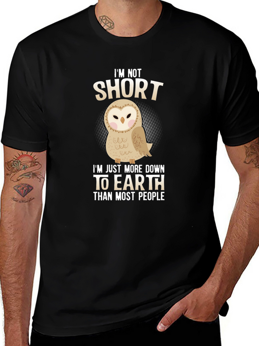 Im Not Short Owl Graphic T-Shirt