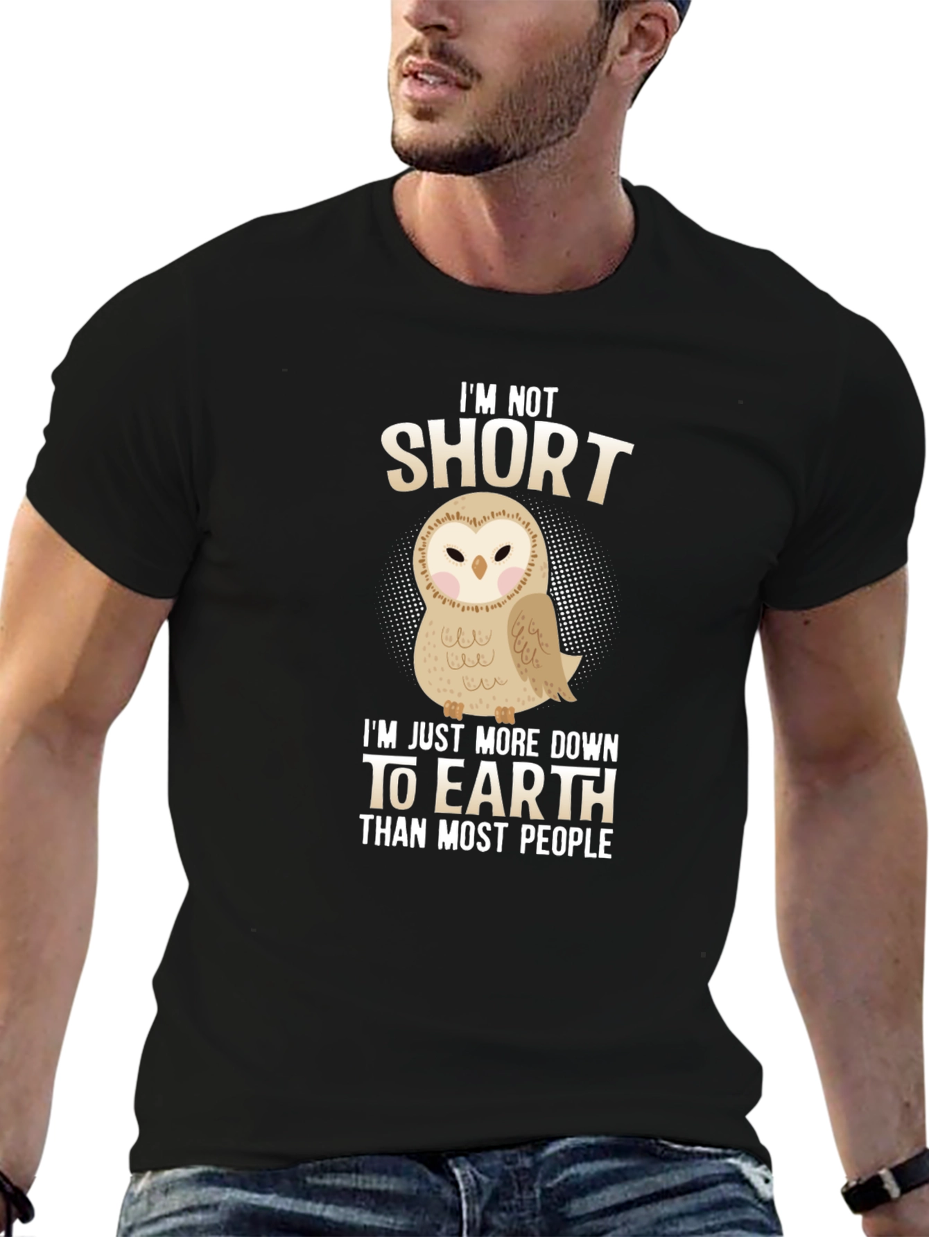 Im Not Short Owl Graphic T-Shirt