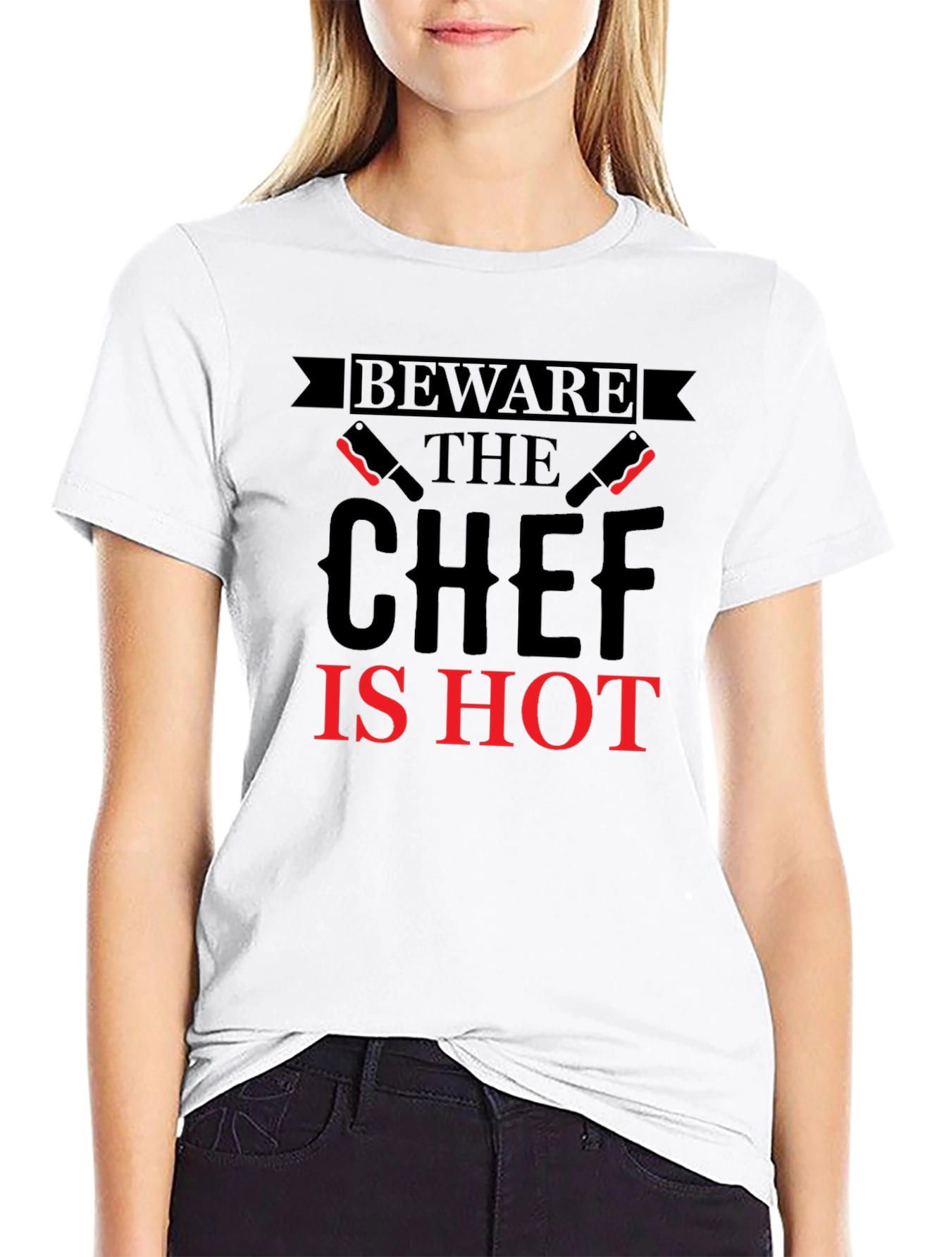 Beware The Chef Is Hot T-Shirt - Black