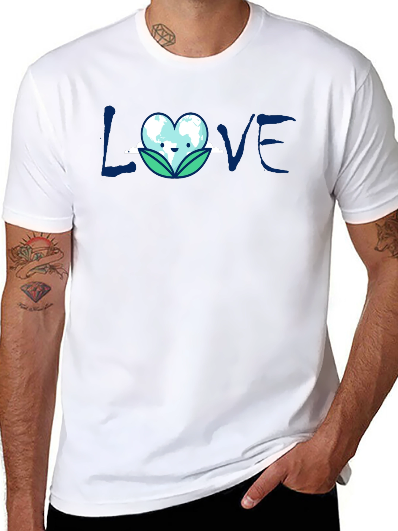 Love Earth Graphic T-Shirt - Eco-Friendly Design