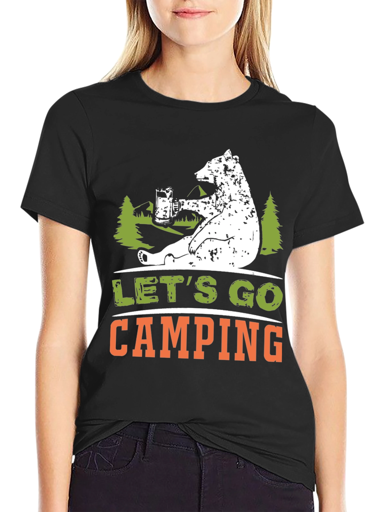 Lets Go Camping Bear T-Shirt