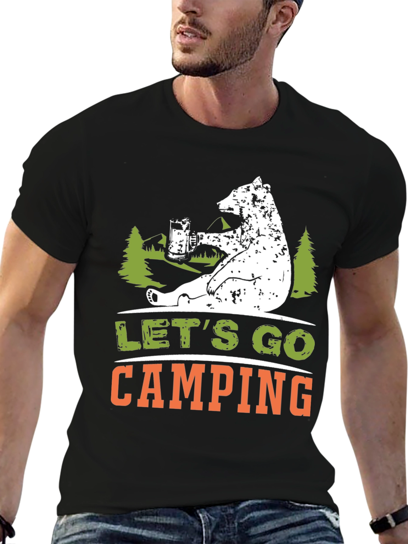 Lets Go Camping Bear T-Shirt
