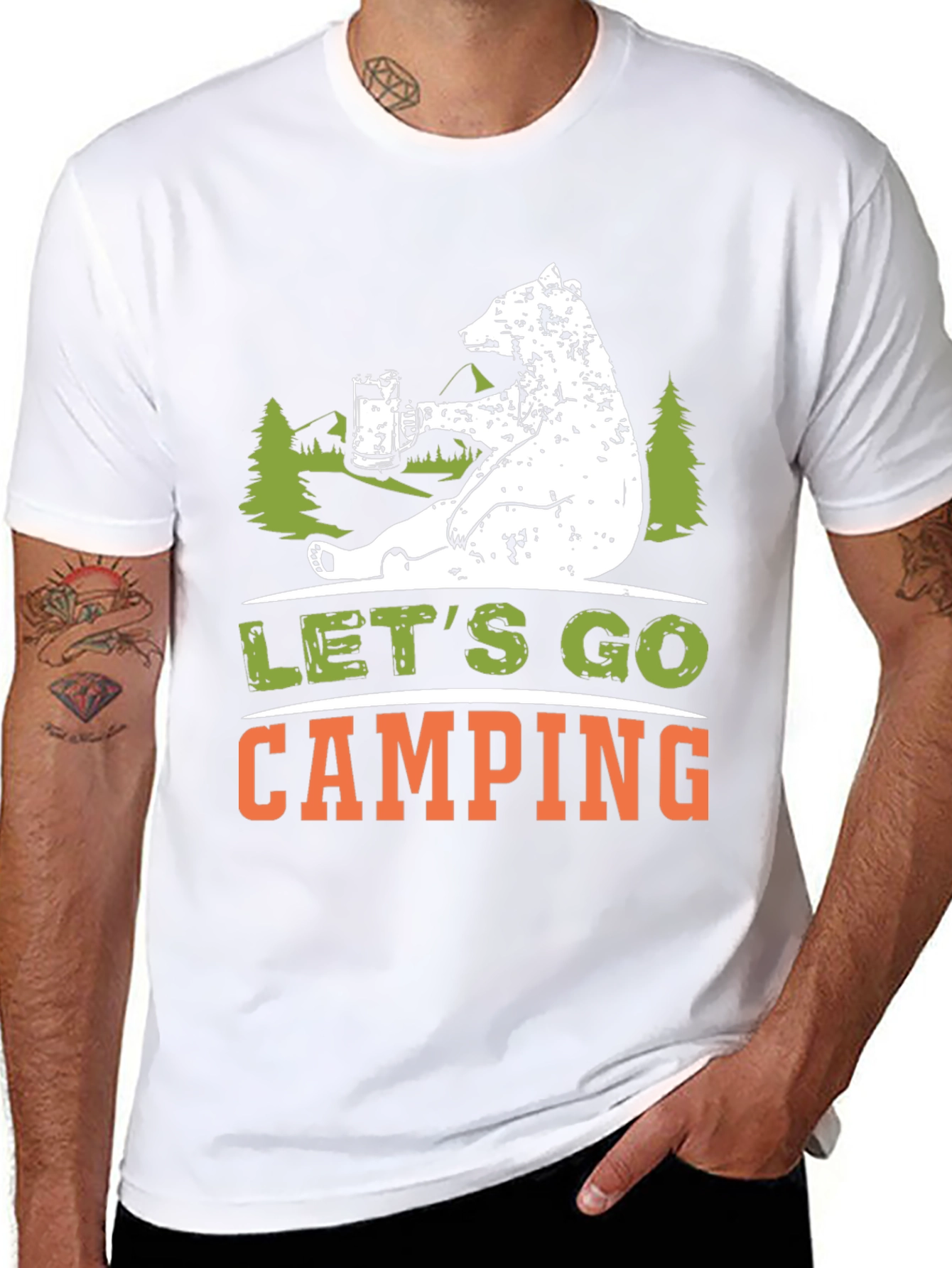 Lets Go Camping Bear T-Shirt