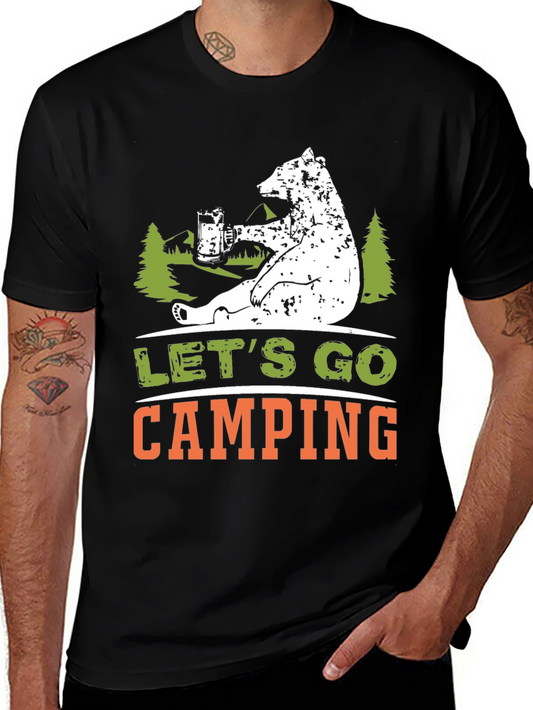 Lets Go Camping Bear T-Shirt