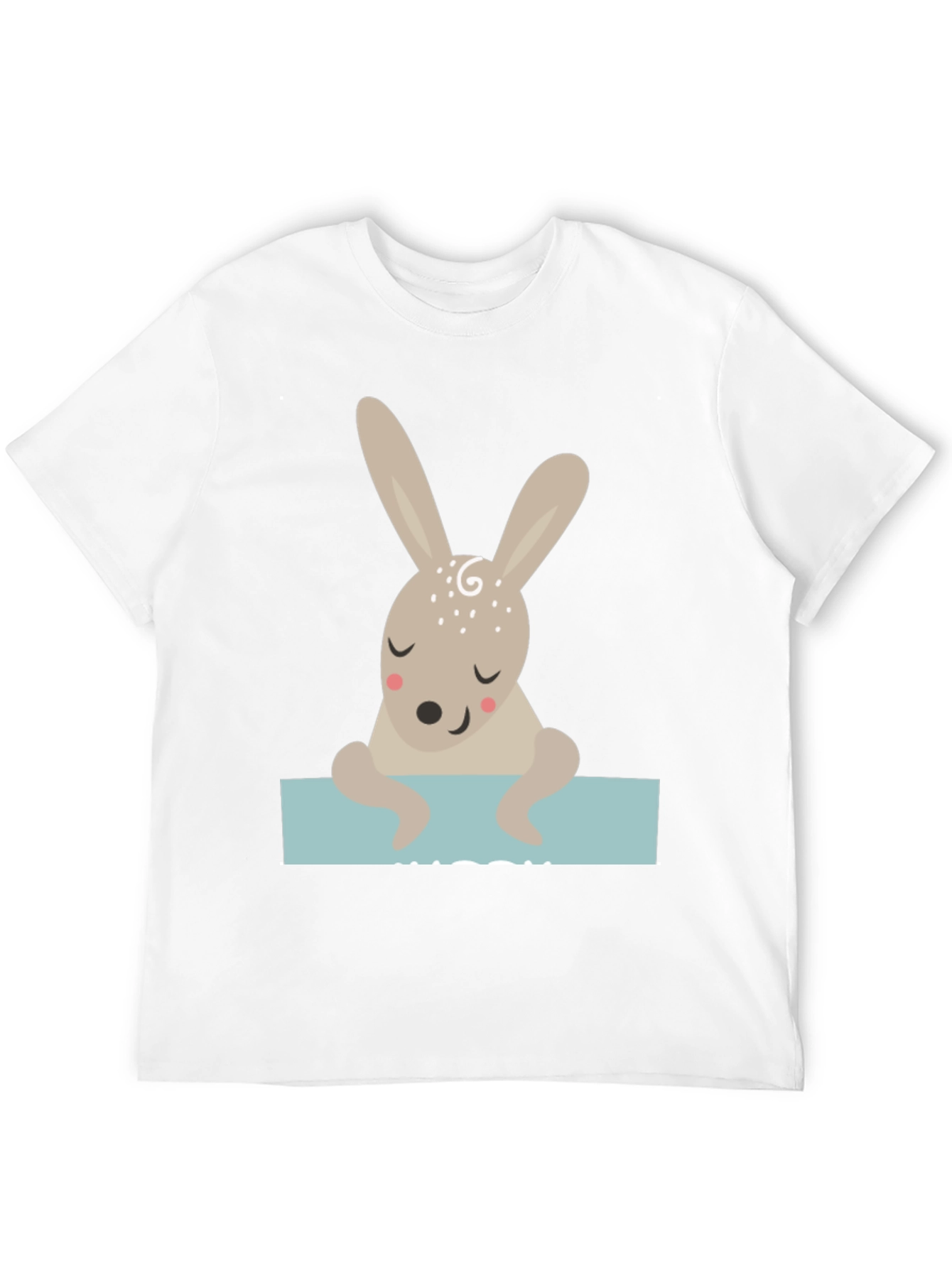 Cute Bunny Graphic Tee - Unisex Black T-Shirt