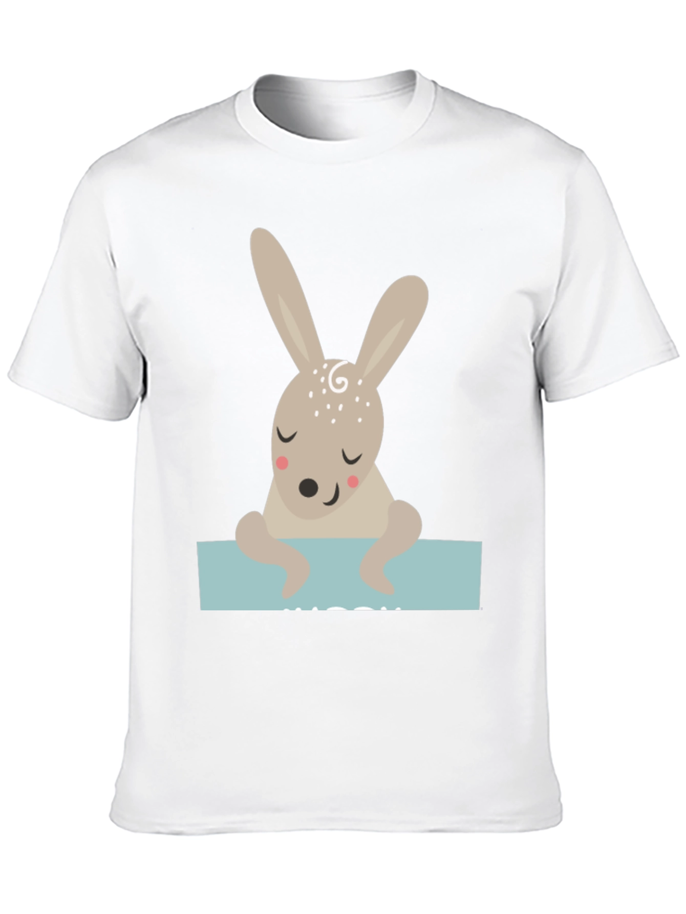 Cute Bunny Graphic Tee - Unisex Black T-Shirt