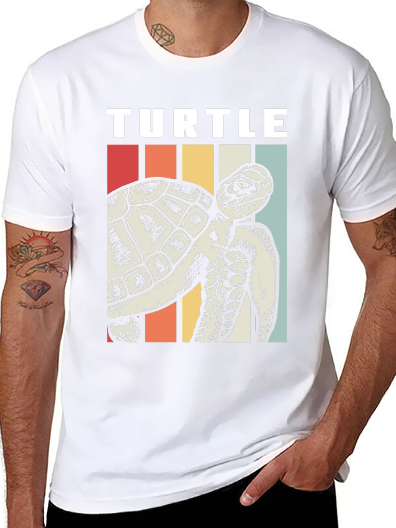 Retro Turtle Graphic Tee - Sea Life Lovers T-Shirt