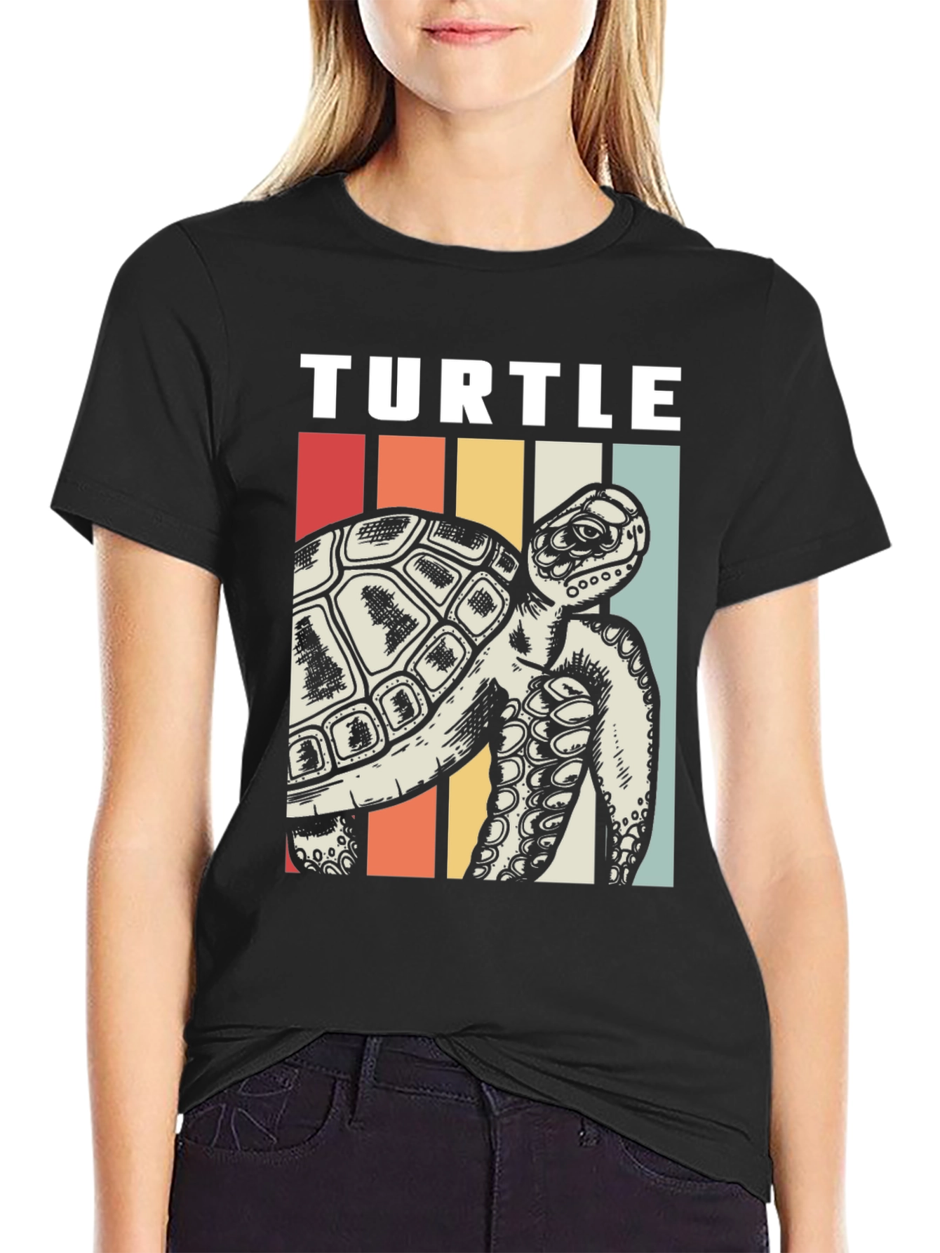 Retro Turtle Graphic Tee - Sea Life Lovers T-Shirt