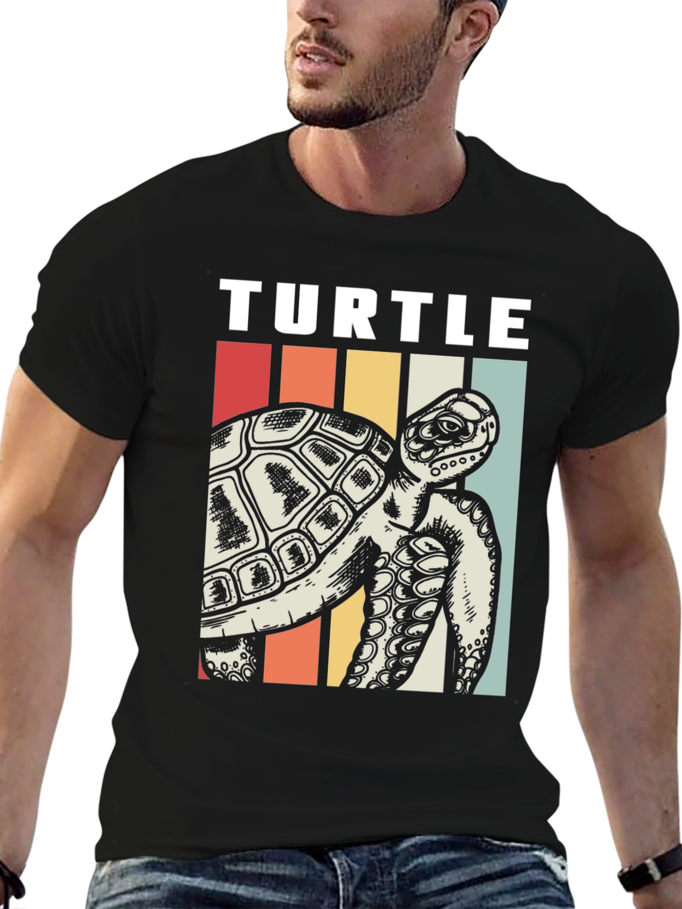 Retro Turtle Graphic Tee - Sea Life Lovers T-Shirt