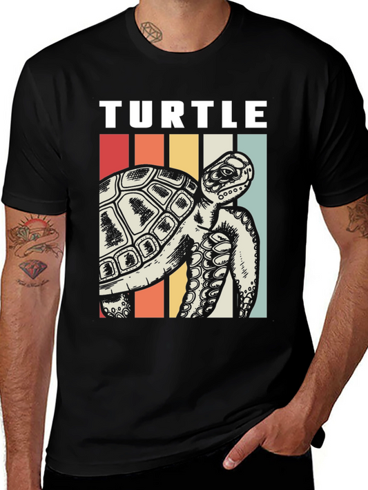 Retro Turtle Graphic Tee - Sea Life Lovers T-Shirt