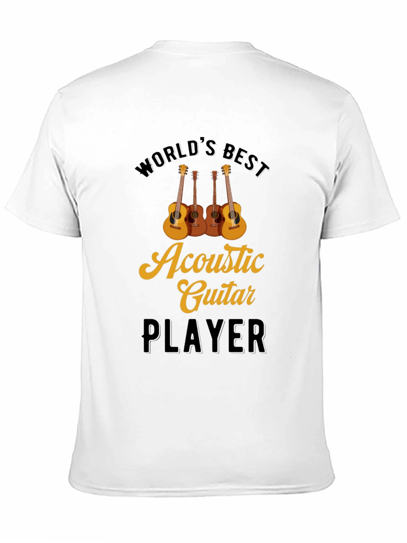 Worlds Best Acoustic Guitar Player Black T-Shirt