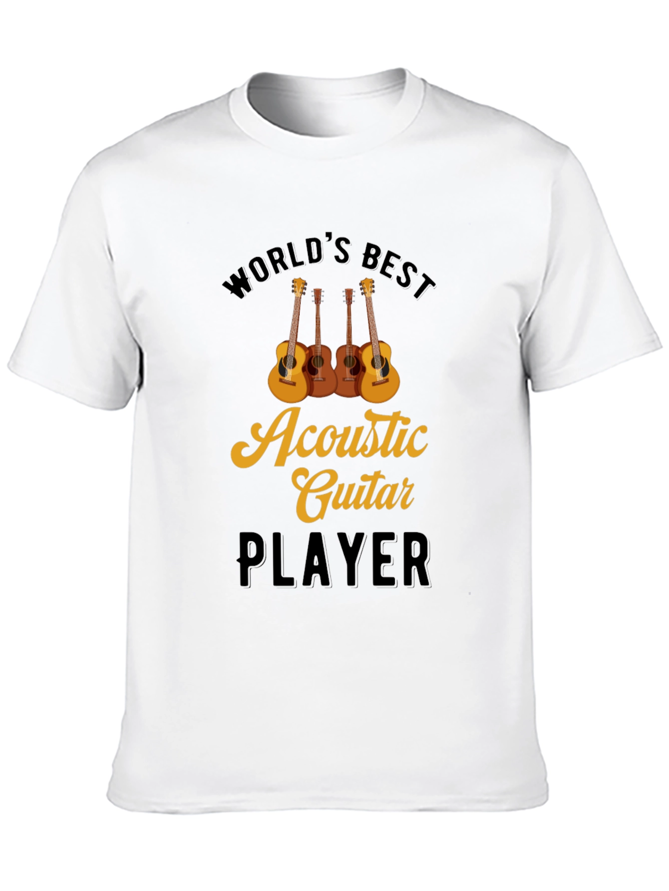 Worlds Best Acoustic Guitar Player Black T-Shirt