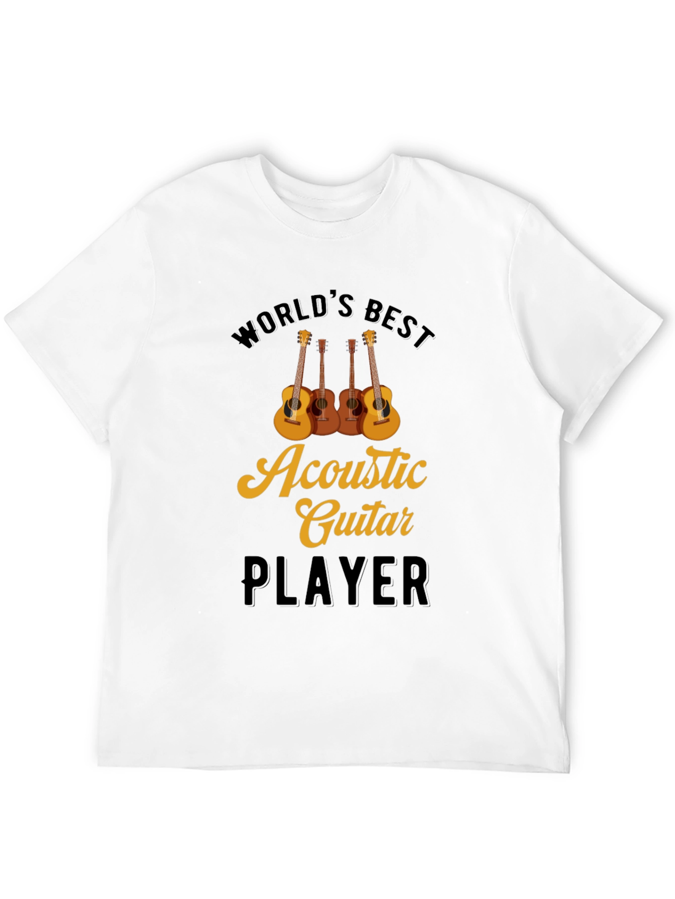 Worlds Best Acoustic Guitar Player Black T-Shirt