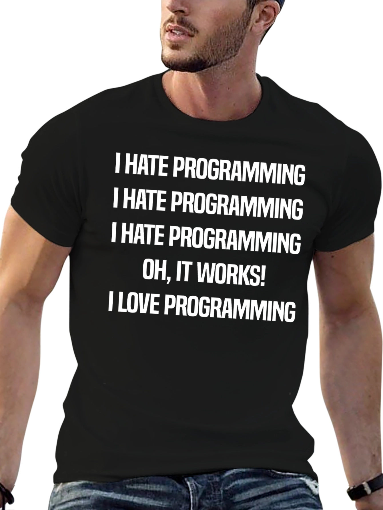 Funny Programmer T-Shirt - I Hate Programming