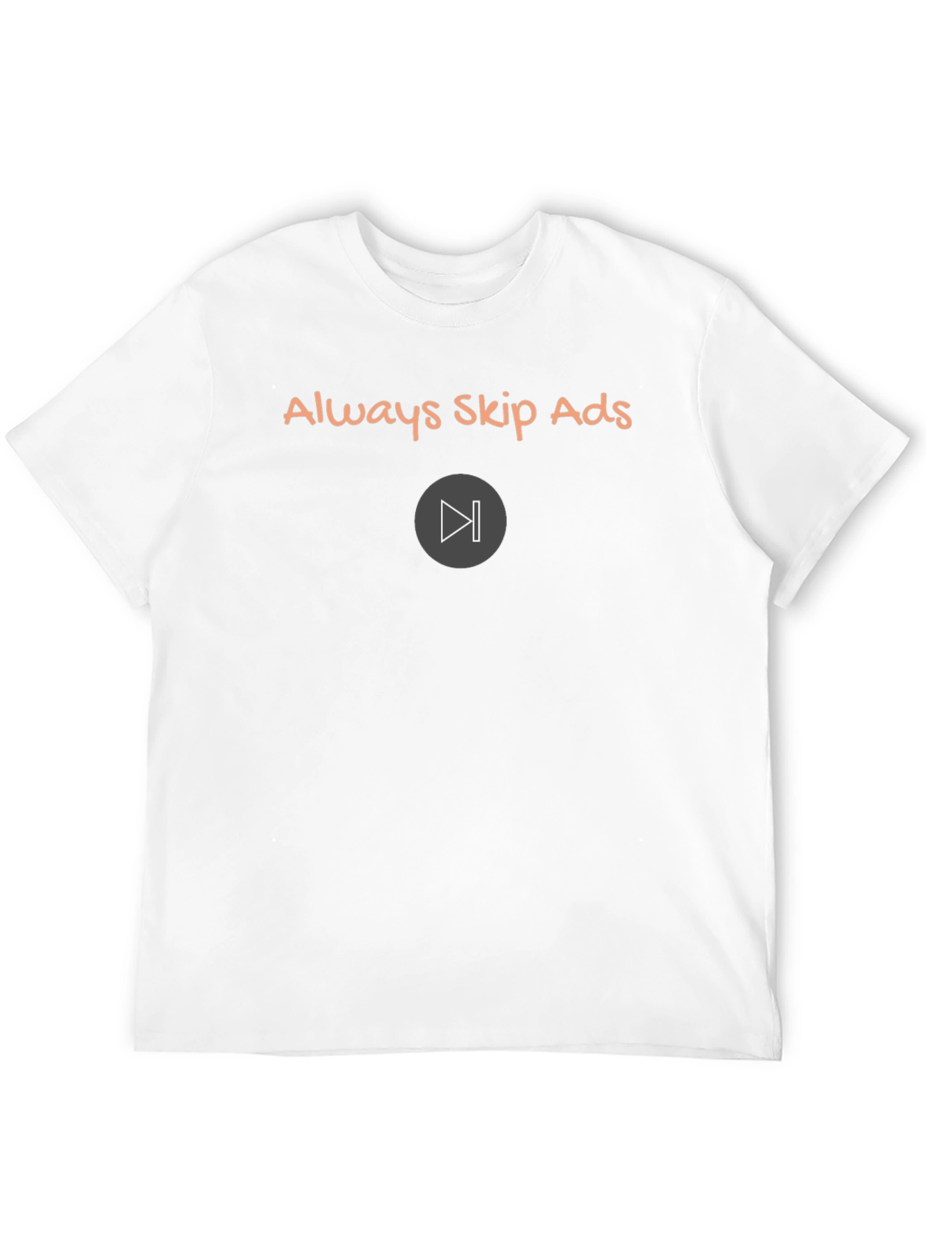 Always Skip Ads Black T-Shirt