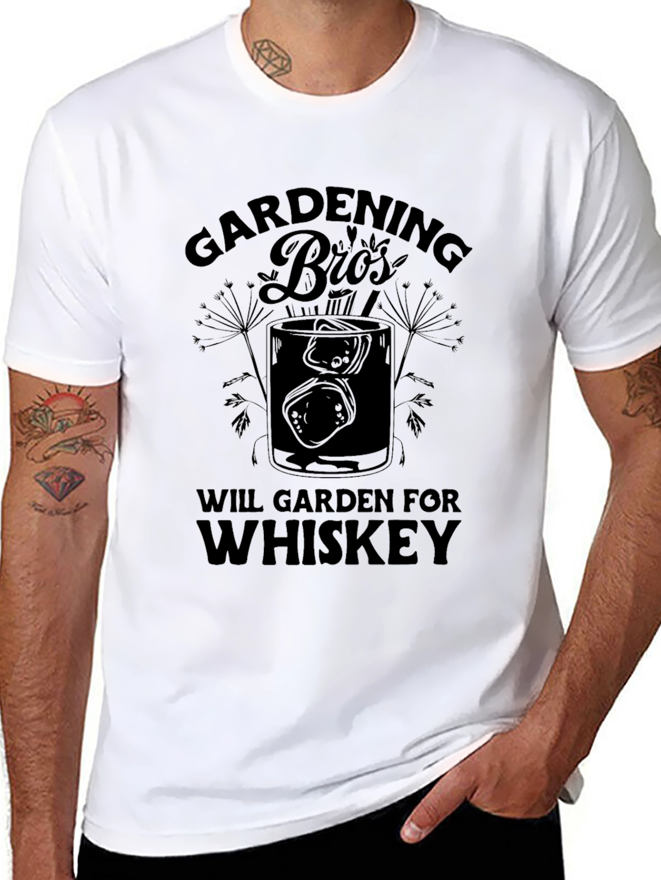Gardening Bros Whiskey Graphic T-Shirt