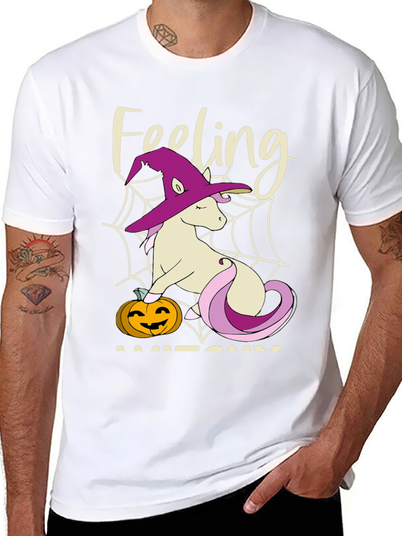 Feeling Witchy Unicorn Halloween T-Shirt