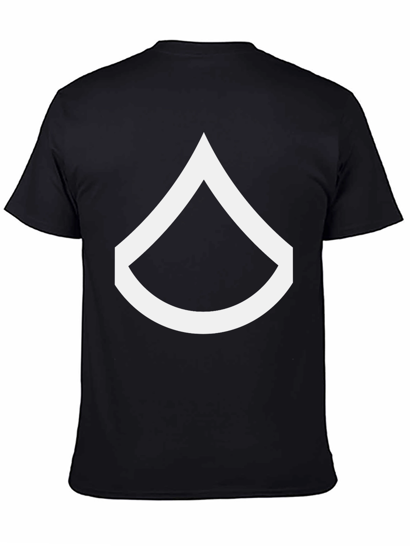 Black T-Shirt with White Chevron