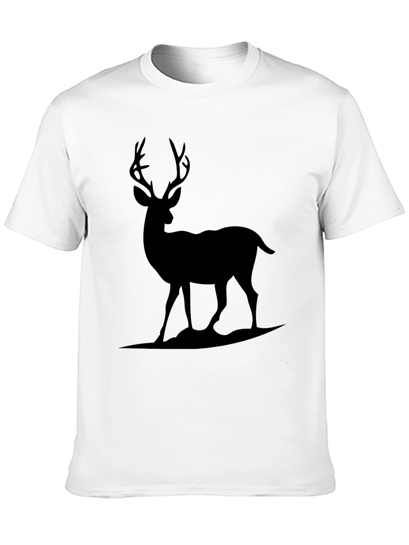 Deer Graphic Print Crew Neck Tee