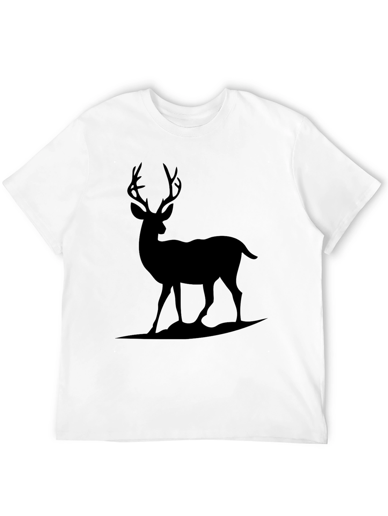 Deer Graphic Print Crew Neck Tee