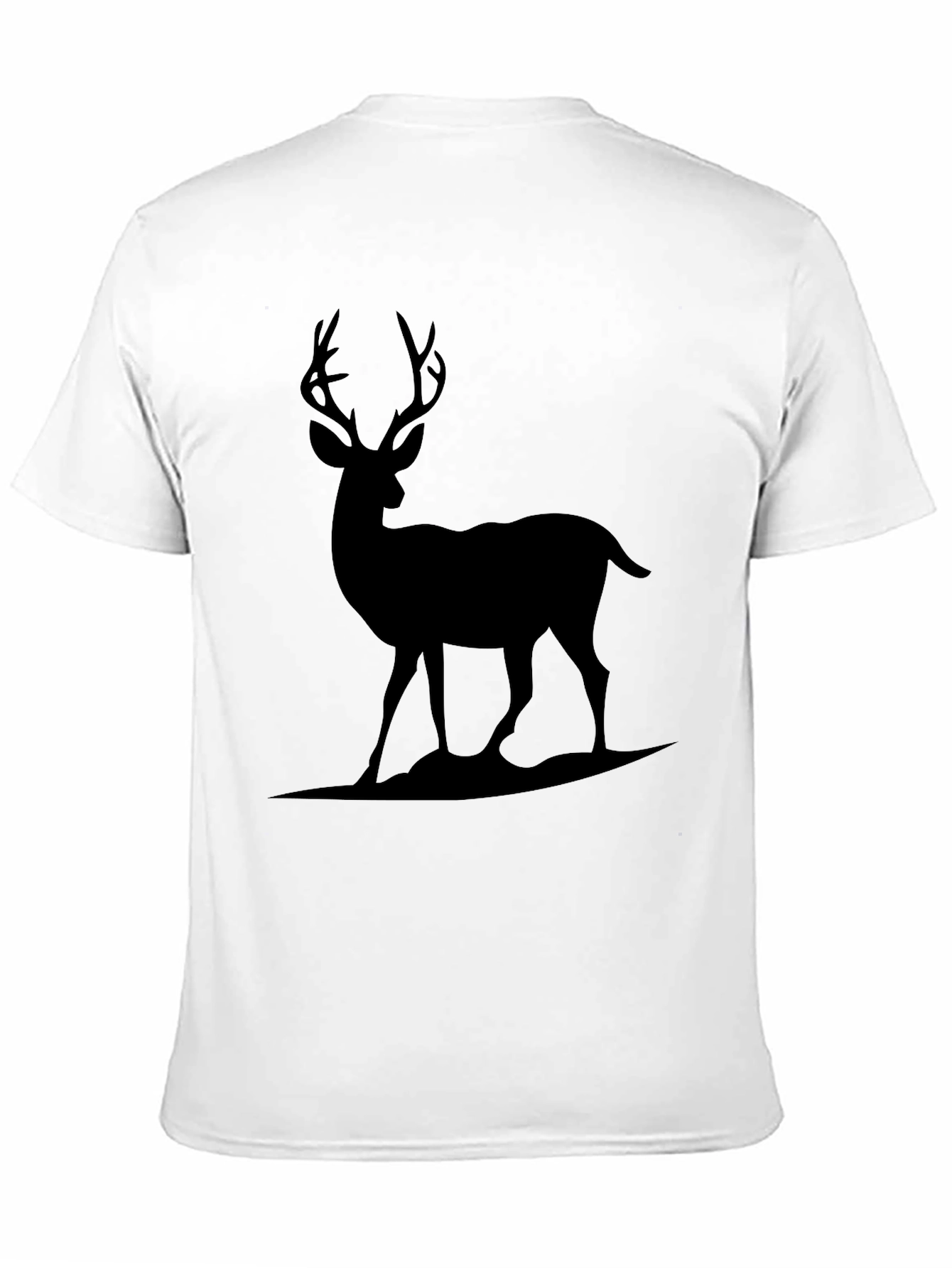 Deer Graphic Print Crew Neck Tee