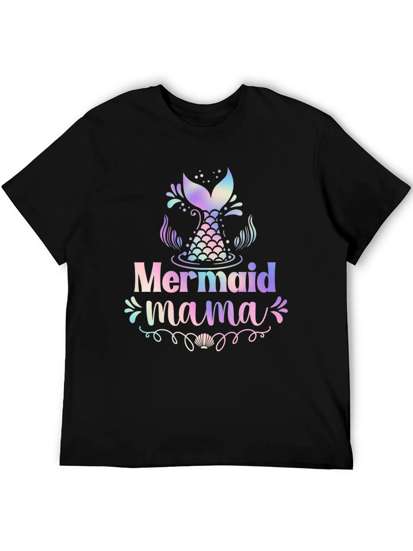 Mermaid Mama Black T-Shirt