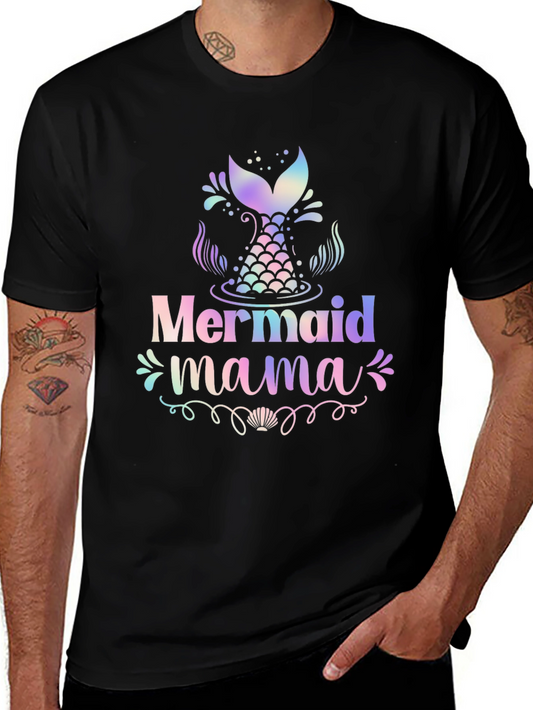 Mermaid Mama Black T-Shirt