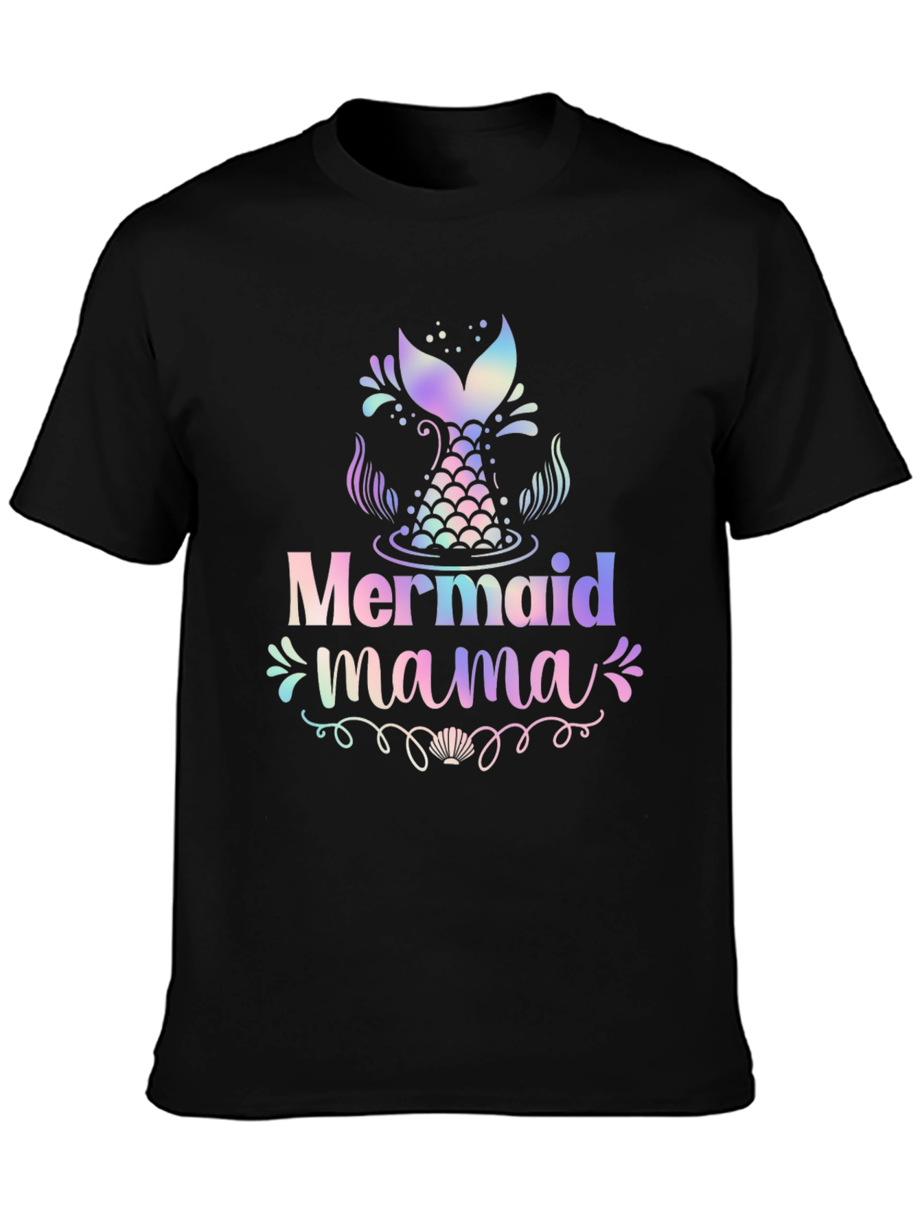 Mermaid Mama Black T-Shirt