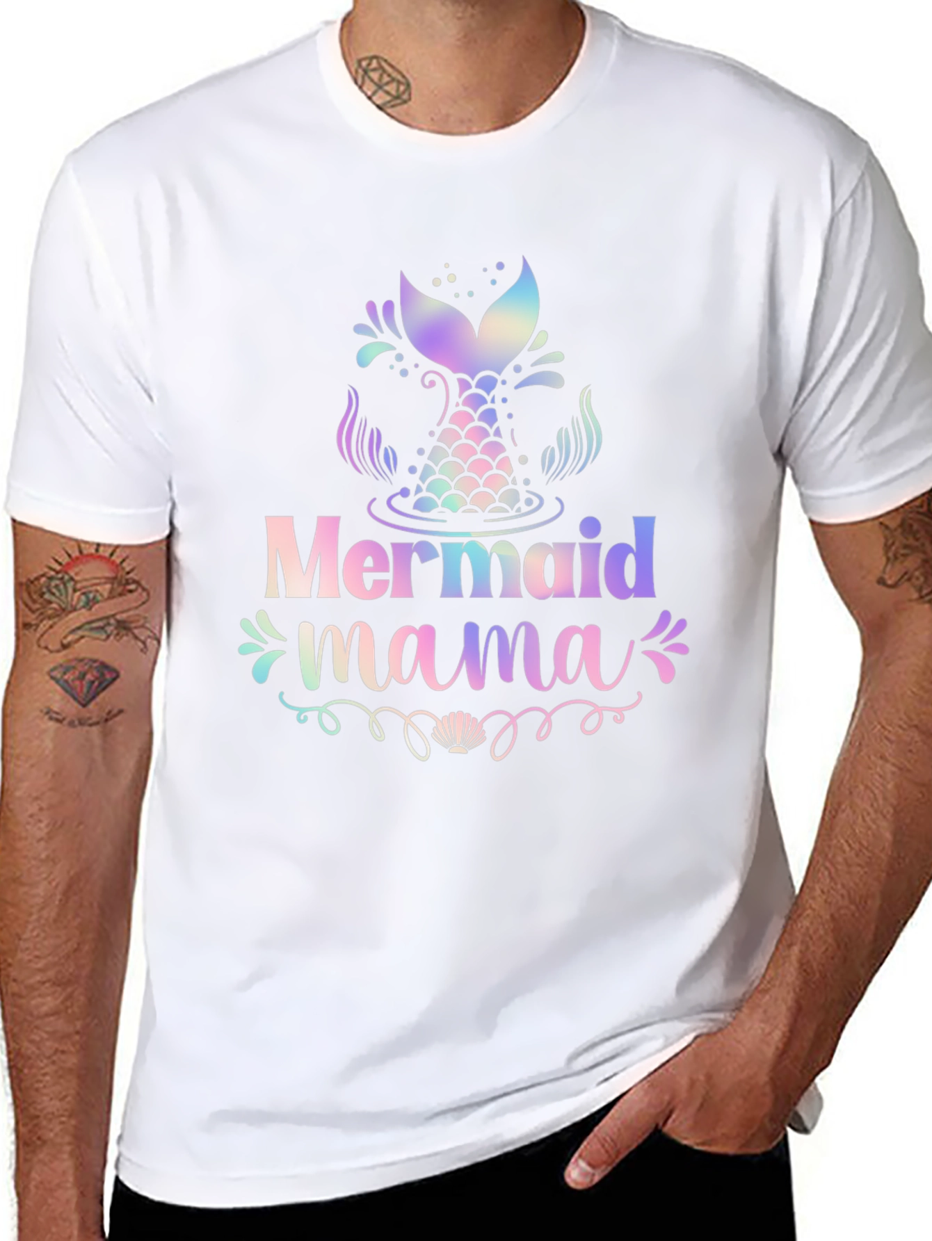 Mermaid Mama Black T-Shirt