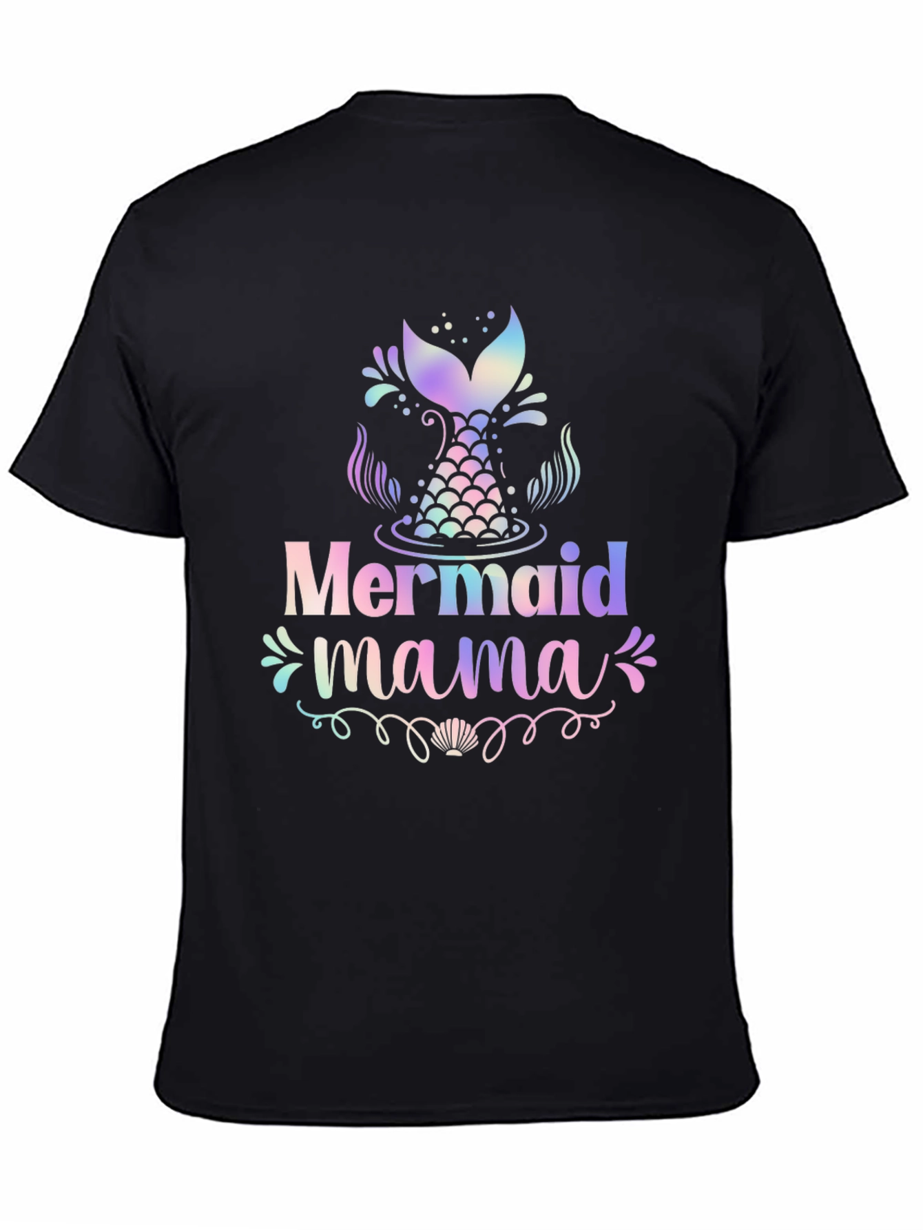 Mermaid Mama Black T-Shirt