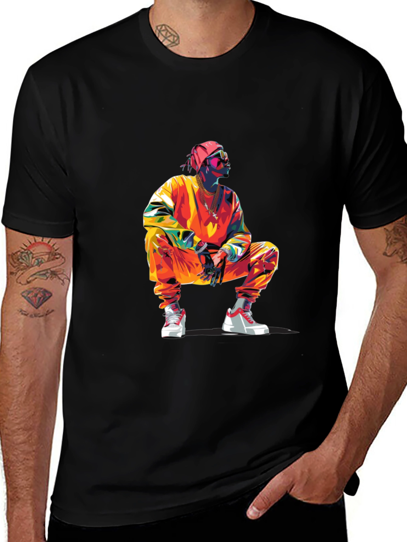 Stylish Graphic Tee: Vibrant Urban Design