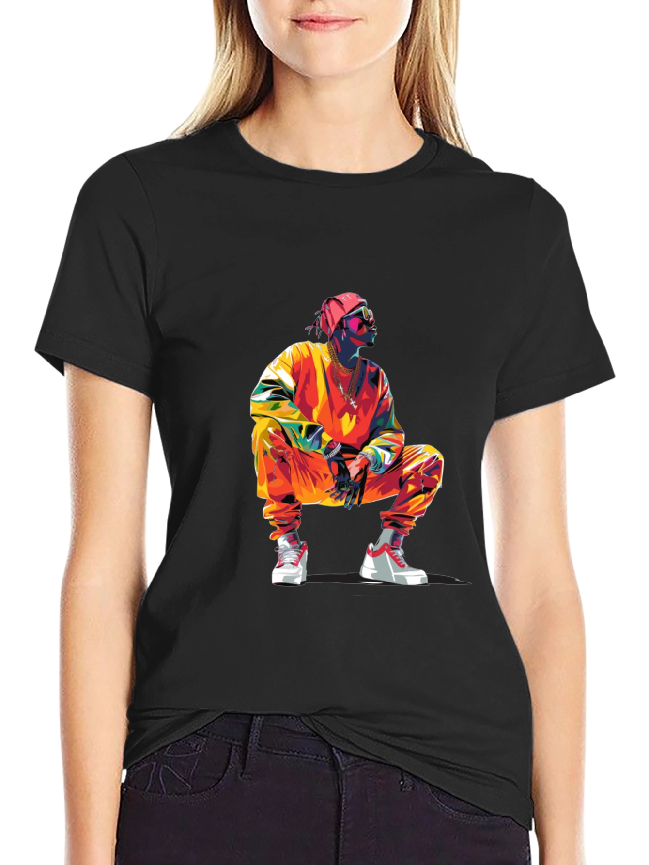 Stylish Graphic Tee: Vibrant Urban Design