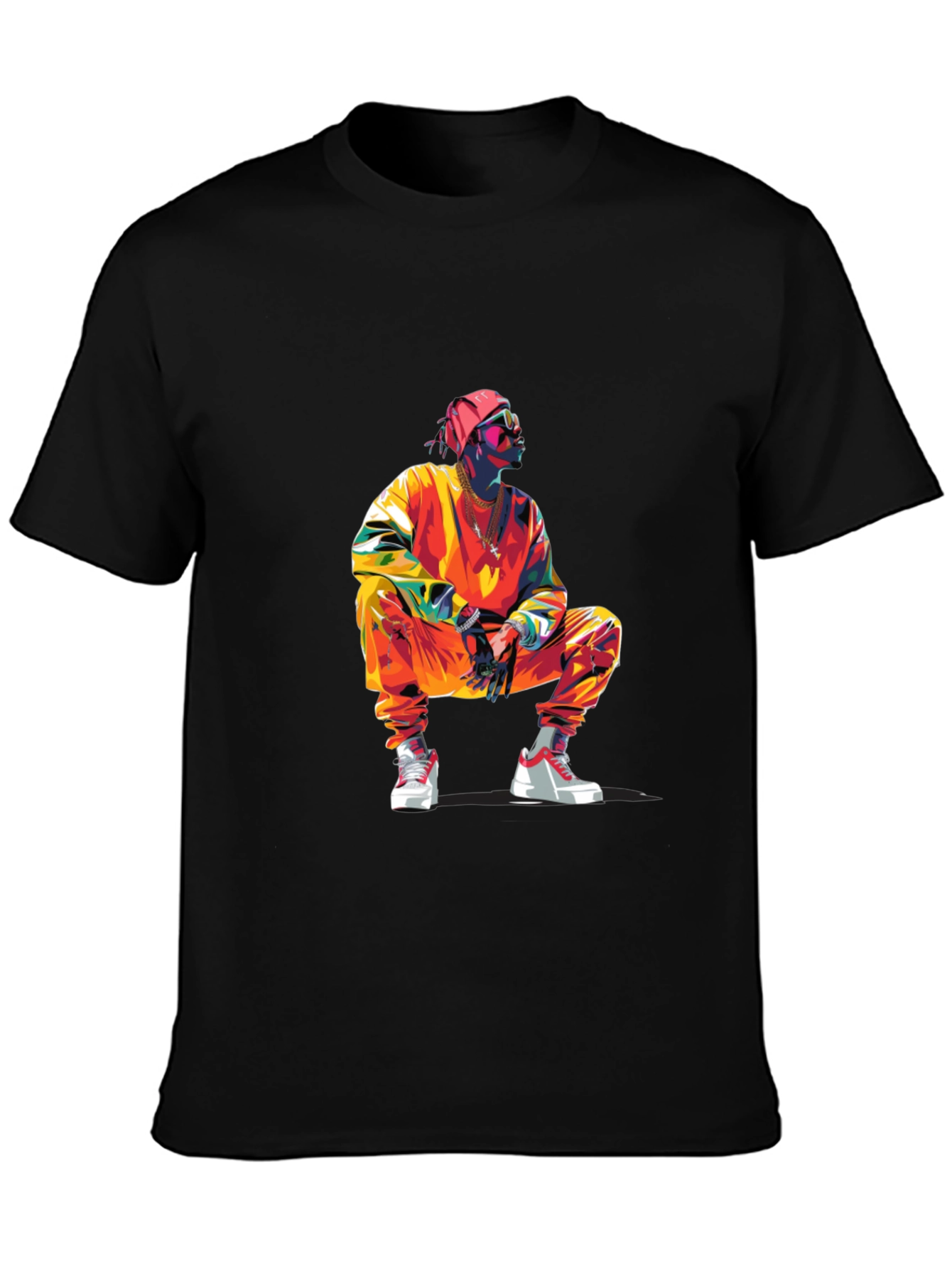 Stylish Graphic Tee: Vibrant Urban Design