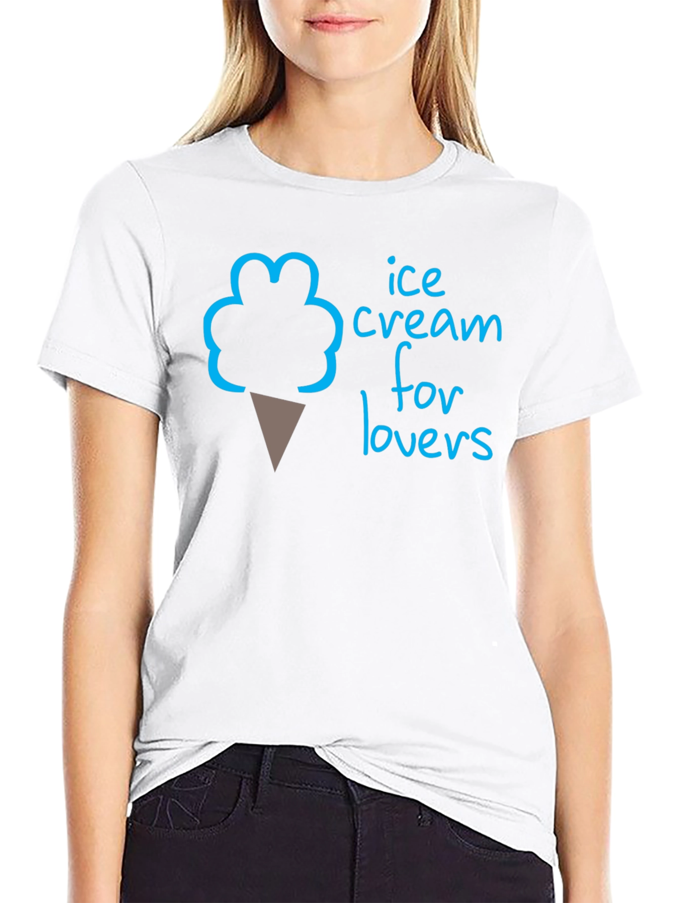 Ice Cream for Lovers T-Shirt - Black