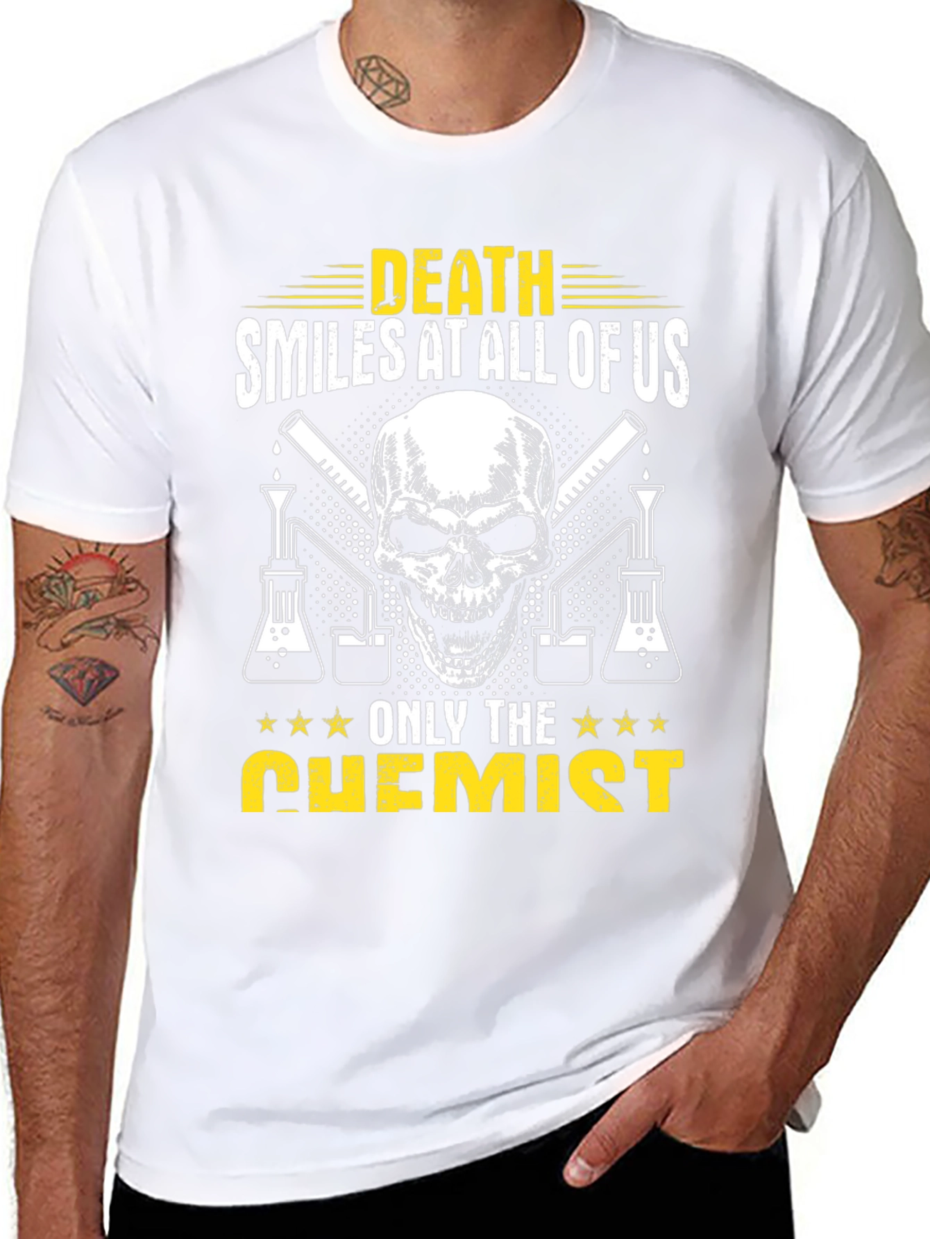 Death Smiles at All Of Us Chemist T-Shirt