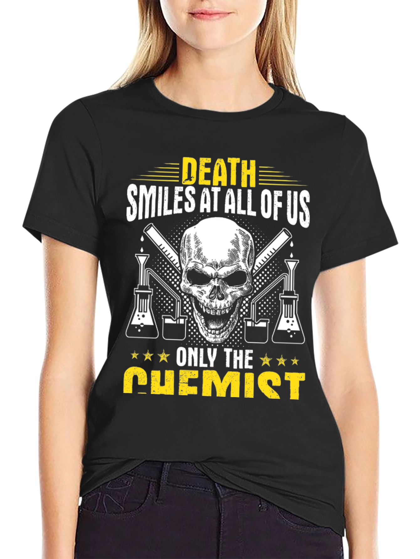 Death Smiles at All Of Us Chemist T-Shirt