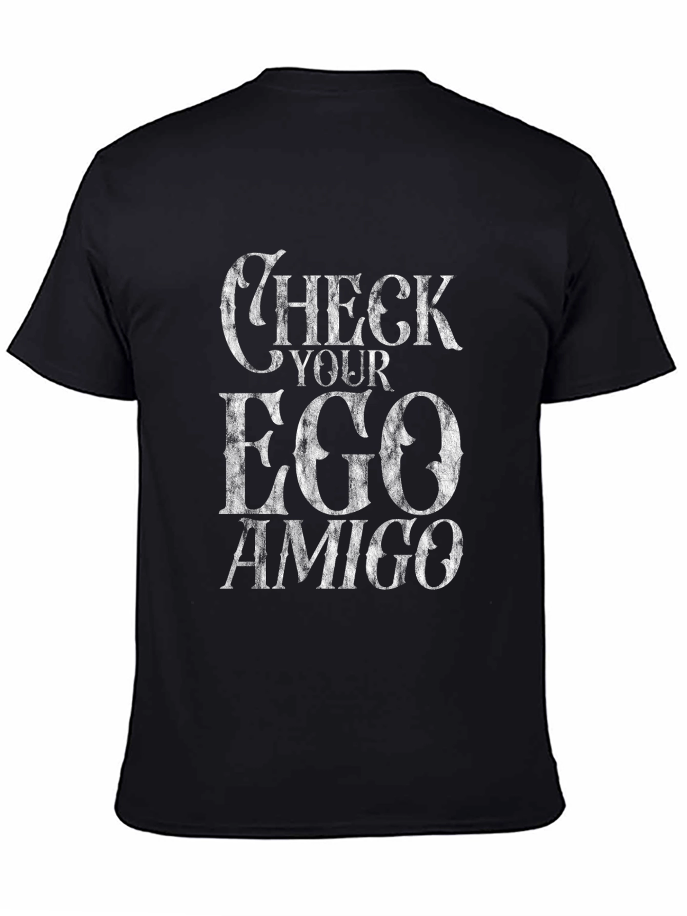 Check Your Ego Amigo Graphic Tee - Black