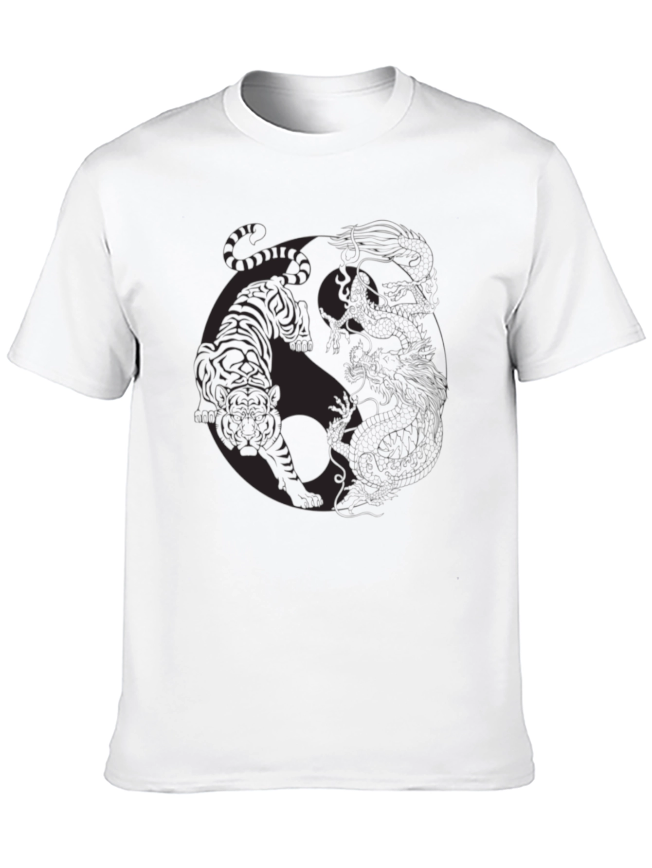 Yin Yang Tiger Graphic T-Shirt
