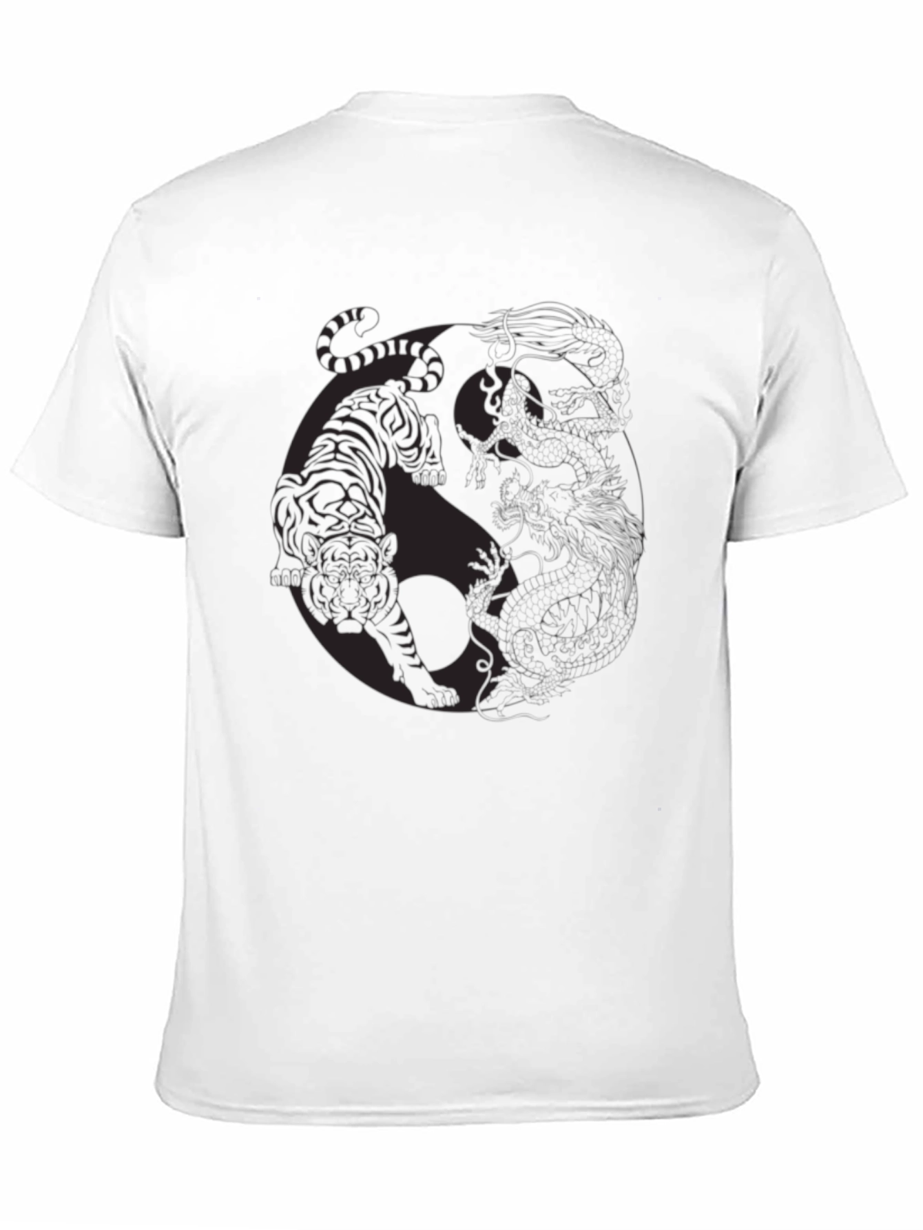 Yin Yang Tiger Graphic T-Shirt