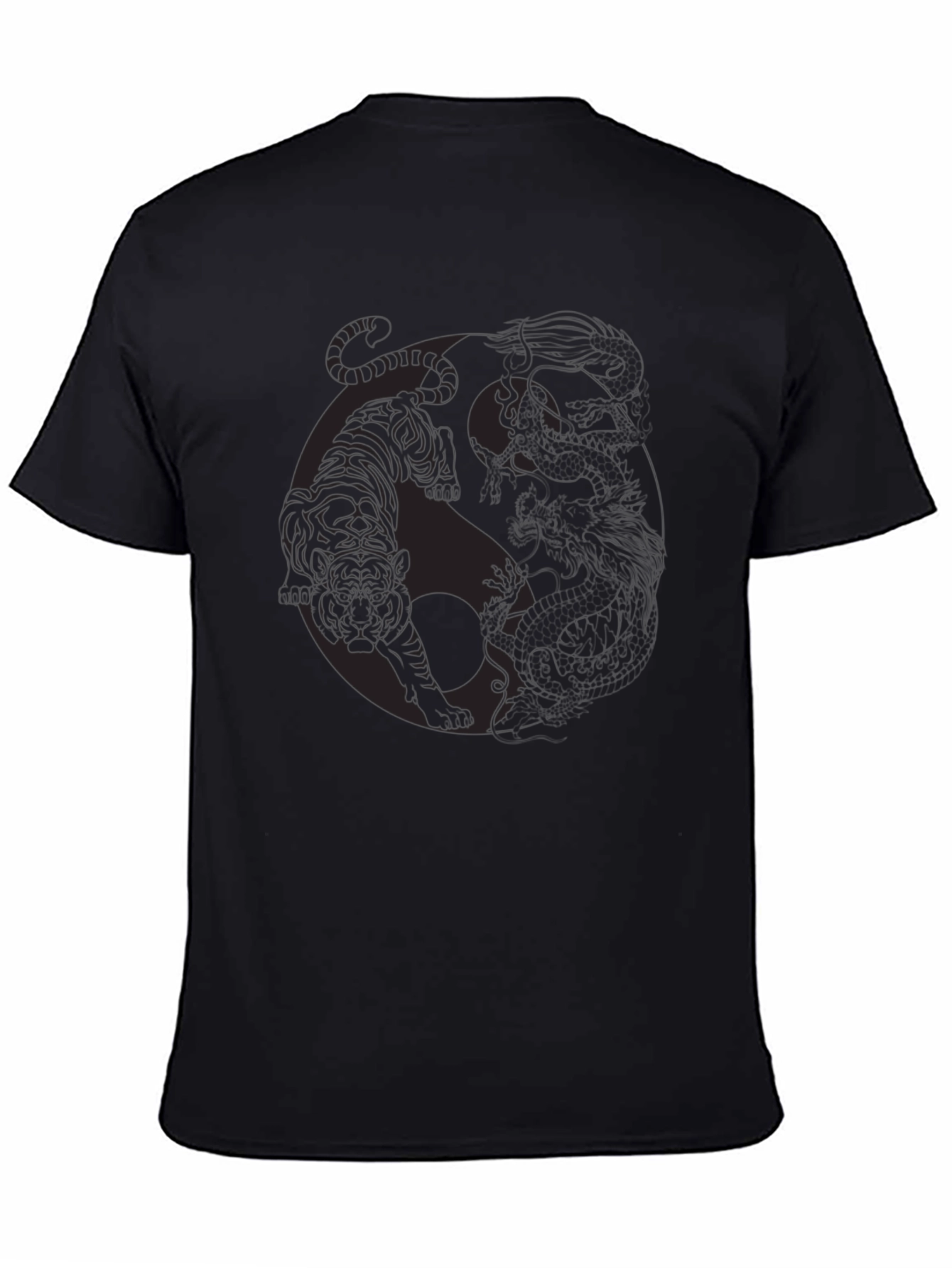 Yin Yang Tiger Graphic T-Shirt