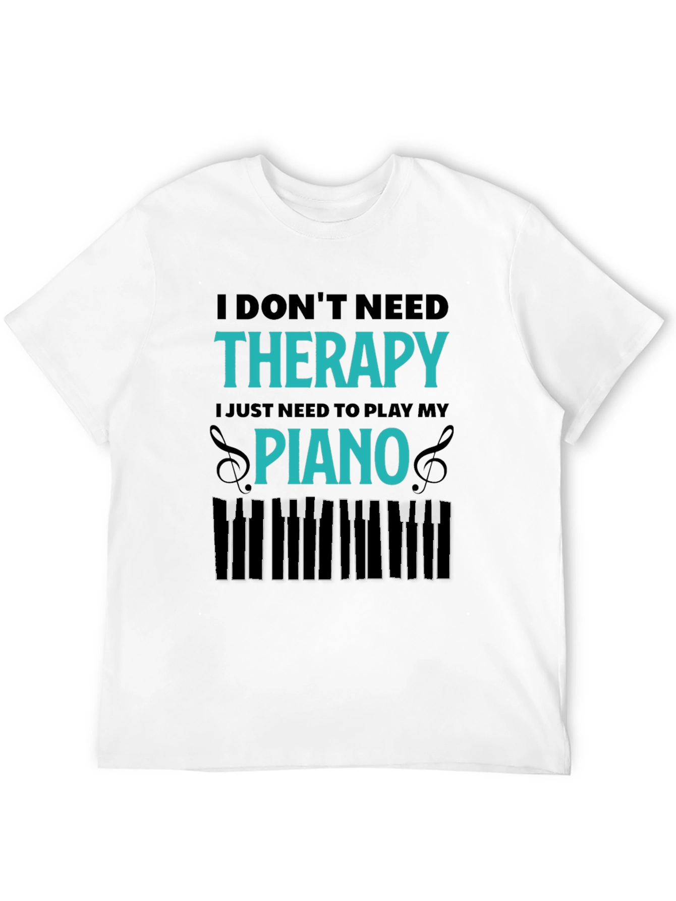 Funny Piano Therapy T-Shirt: Music Lover Tee