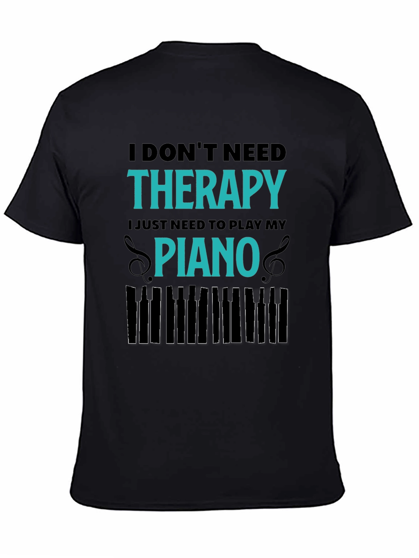 Funny Piano Therapy T-Shirt: Music Lover Tee