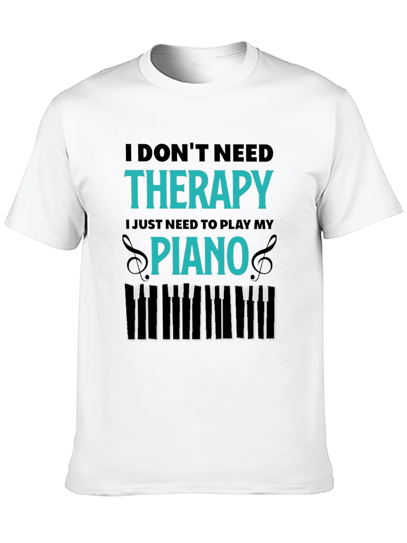 Funny Piano Therapy T-Shirt: Music Lover Tee