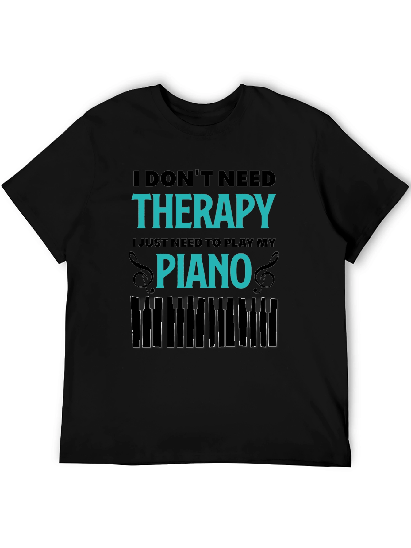 Funny Piano Therapy T-Shirt: Music Lover Tee